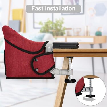 Гачок на стілець, стільчик для годування, складний, портативний, дитяче крісло, високе навантаження, кріплення до швидкого стільця