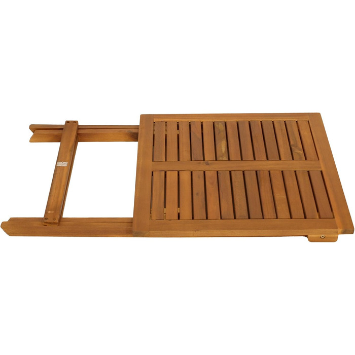 Стіл DEGAMO Бістро, розкладний стіл Ліма, виготовлений з акації, квадратний, 60x60 см, промаслена поверхня, складаний