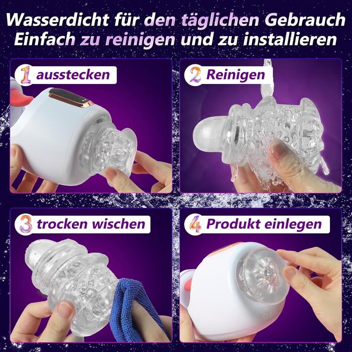 Мастурбатор Yotcoc для чоловіків, реалістичний з функцією язика та вібрації, 10 режимів смоктання та 10 режимів вібрації