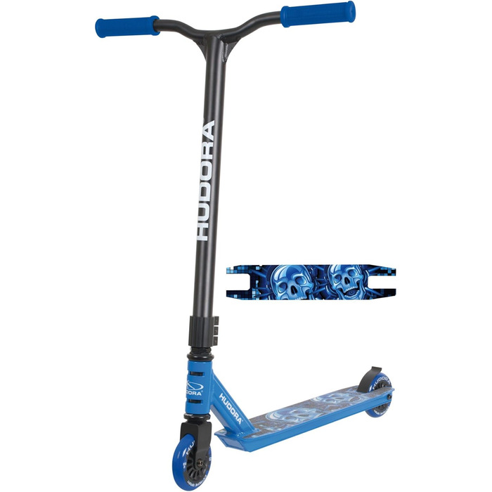 Самокат для дітей від 6 років - кермо на 360 градусів - надзвичайно міцний - самокат для трюків з вантажопідйомністю 100 кг - сині