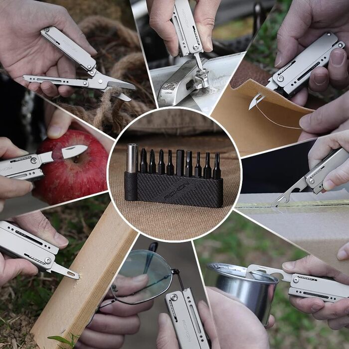 В 1 Мультиножиці EDC з зубочисткою та пінцетом Практичні маленькі та вишукані, 3 13