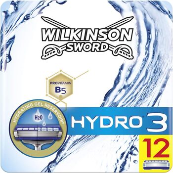 Леза для бритви Wilkinson Sword Hydro 3 чоловічі, 12 лез, доступна для бритви, 12 шт.