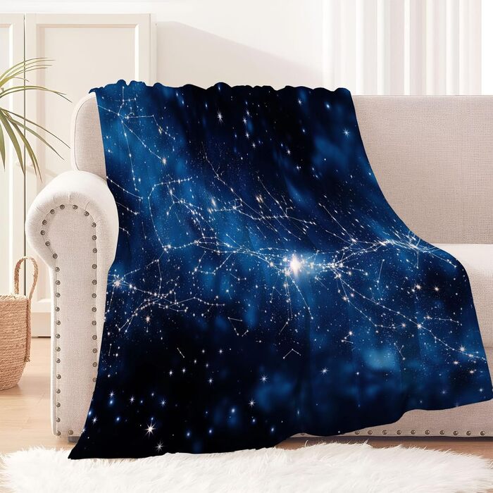 Ковдра &quotСузір&39я&quot, М&39яка ковдра, Легка ковдра, Плед &quotГалактика&quot 150200 см, Пухнаста фланелева ковдра, Ковдра на диван, Дорожня ковдра, Всесезонна ковдра, Сузір&39я/Галактика 150200 см