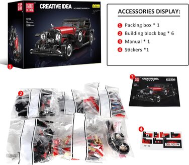 Високотехнологічна модель автомобіля, дитяча розвиваюча іграшка, подарунок на день народження для дітей, 10114 Technic Vintage Mod