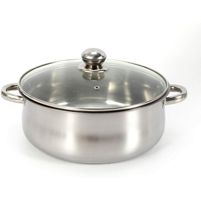 Пароварка з нержавіючої сталі, 5-шарова каструля зі скляною кришкою - ідеально підходить для здорового приготування овочів і карто