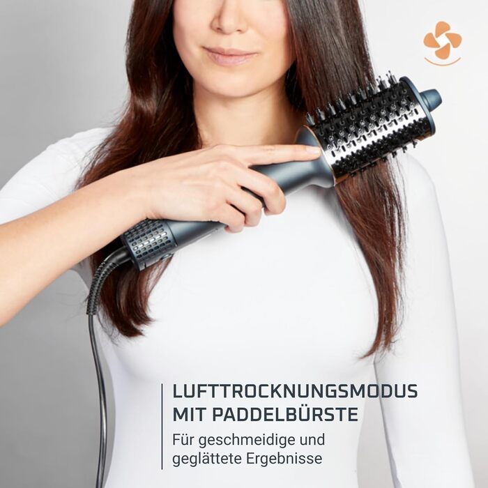 Термощітка 3-в-1 Rowenta Air Brush 3D UB9720, металік/блакитний