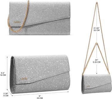 Вечірня сумочка-клатч для жінок, блискуча сумка через плече, жіноча сумочка на ланцюжку для вечірки, випускного, весілля, срібляста
