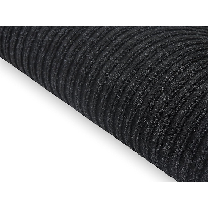 Чорний килимок для дверей 50x80 см Міцний, нековзний килимок для вловлювання бруду для використання всередині та зовні приміщень абсорбуючий килимок для дверей з поліпропілену та ПВХ, чорний, 50 x 80 см (прямокутний)