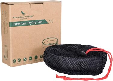 Безмежна подорож Титанова сковорода зі складною ручкою Відкрита кемпінгова сковорода Посуд Титанова сковорода Ti15170B
