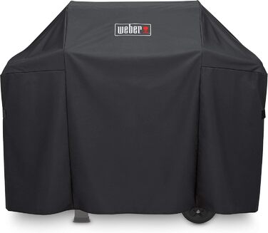 Набір Weber захисний чохол Premium для серій Spirit/Spirit II 300 та Spirit 200 (чорний) та тристороння щітка для гриля 30 см (чорний/сріблястий)