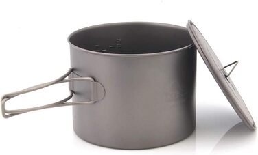 Надлегкий титановий горщик для вулиці, складний портативний посуд для пікніка з кришкою, 1300 мл