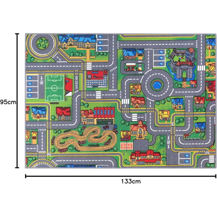 Килим для дитячої кімнати 95x133см, дитячий килим, ігровий килим вуличний для хлопчиків та дівчаток, килими для дитячої кімнати, с