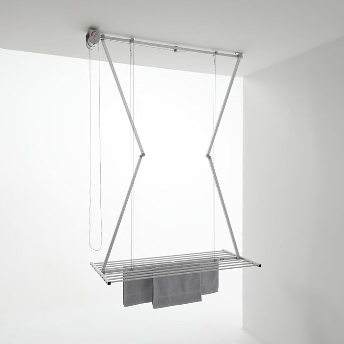 Стельовий візок для одягу, вертикальний візок для одягу, складний з алюмінію та сталі 152x54x25 см (сірий, 150) 152 см Сірий