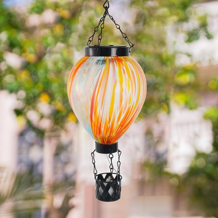 Сонячна лампа на повітряних кульках, повітряний ліхтар для подвір&39я, декоративна лампа 20,3 см з водонепроникною функцією, міцний вуличний ліхтар для доріжок, садовий аксесуар зі святковим дизайном, предмет декору для дому