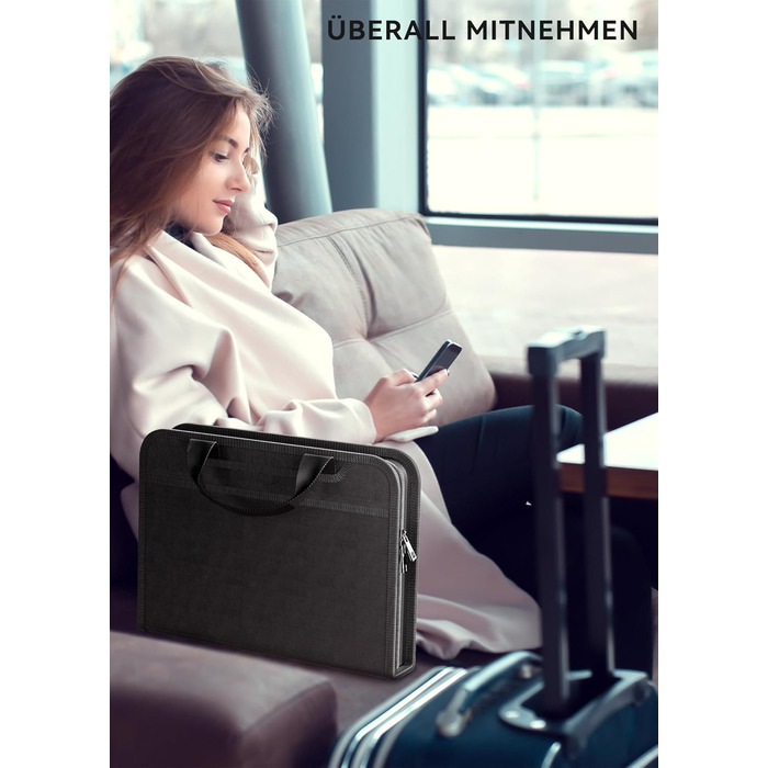 Папка для документів ABC life A4 для важливих документів, вогнетривкий футляр для документів A4 з 13 відділеннями та ручкою, папка-гармошка для сертифікатів, органайзер для проїзних документів, паспорта, чеків