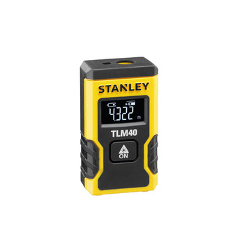 Лазерний далекомір STANLEY TLM40 (до 12м, чорний дисплей з білим текстом, вимірювання однією кнопкою, метрична та дюймова системи) STHT77666-0