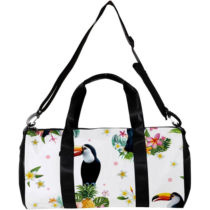 Спортивна сумка, маленька дорожня сумка, сумка для шопінгу та йоги з тропічним листям, сумка для фітнесу на відкритому повітрі, ручна поклажа