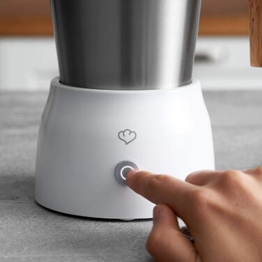 Електричний спінювач молока SPRINGLANE Mia, нержавіюча сталь, 600 Вт, 250 мл, 2 насадки, 4 програми для холодного або гарячого спі