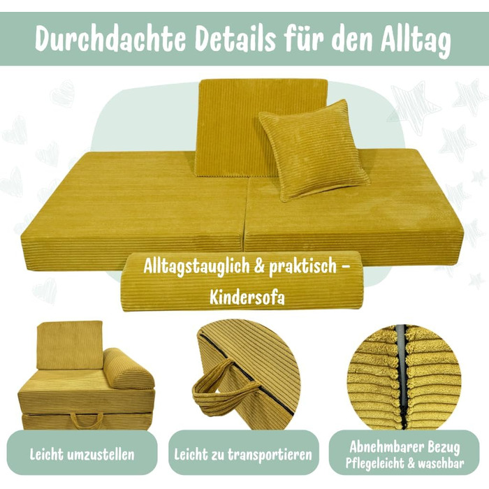 Дитячий ігровий диван та крісло з вельветової тканини М&39який дитячий диван Зручний дитячий диван зі знімними чохлами, які можна прати Ергономічний ігровий диван для ігрових кімнат, графітовий