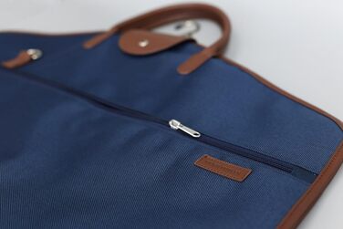 Костюмна сумка - Костюмна сумка для чоловіків та жінок - для 1-2 костюмів, з плечовим ремінцем, кишенею на блискавці - Складана дорожня сумка, сумка для сорочки, захисний чохол - Niles Коричнево-синій темно-синій/коричневий