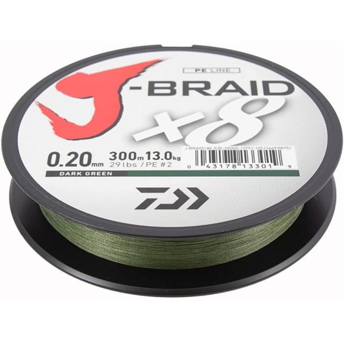 Плетена волосінь, 8 Braid 300m dark green -