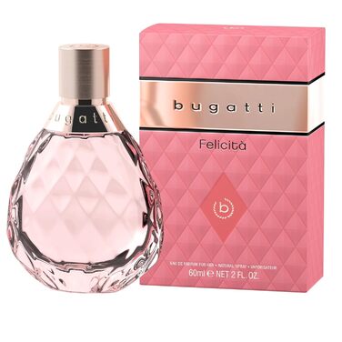 Жіночі парфуми bugatti Felicit Eau de Parfum 100 мл Квіткові жіночі парфуми з літніми нюансами бергамоту, троянди, макадамії, мускусу та сандалового дерева Жіноча парфумерна вода для жінок, квітковий та свіжий рожевий