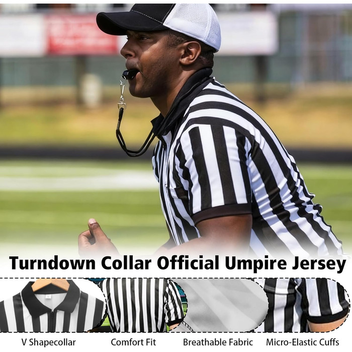 Чоловіча офіційна суддя Джерсі смуга перевернутий комір Ref уніформа суддя сорочка для баскетболу футболу футбол