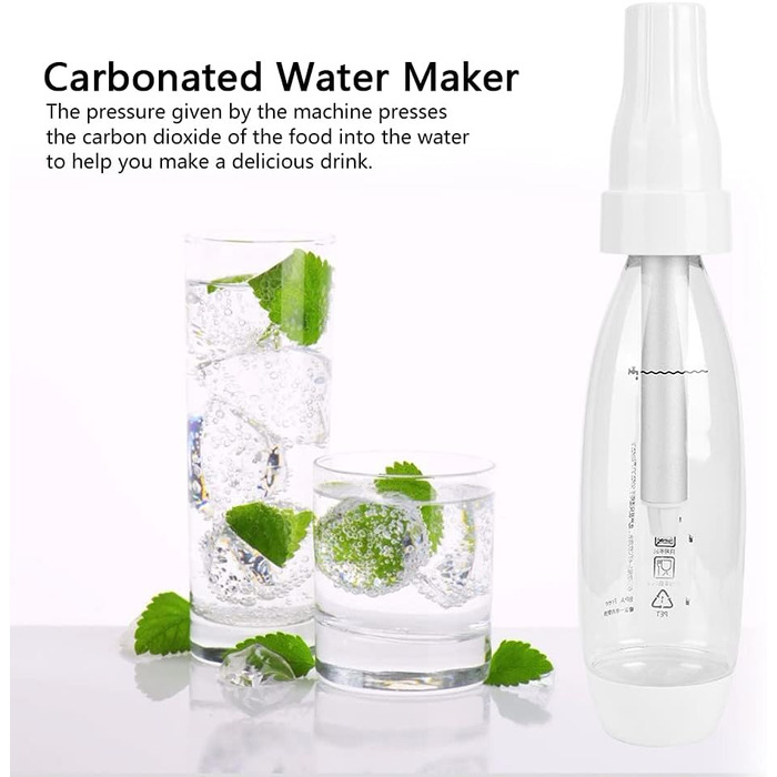 Машина для газованої води, портативний домашній виробник бульбашкової води Домашні газовані напої Машина для холодних напоїв Машина для напоїв