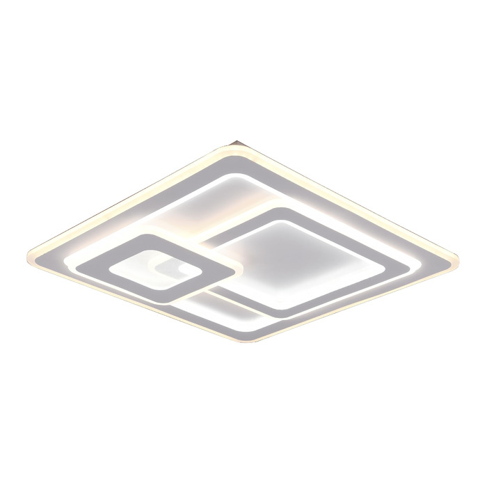 Стеля LED-світильник Trio Leuchten Mita 629219331, матовий білий метал, акрил, 76 Вт, з пультом, димером та зміною кольорів, 551см