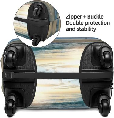 Чохол для валізи Океанський Захід, міцний захист для багажу розміром 45.7-81.3 см, XL, Чорний