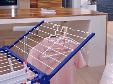 Сушильна машина Leifheit Pegasus 200 Solid з довжиною сушіння 20 м для 2 завантажень білизни, крилата сушильна машина для довгої б