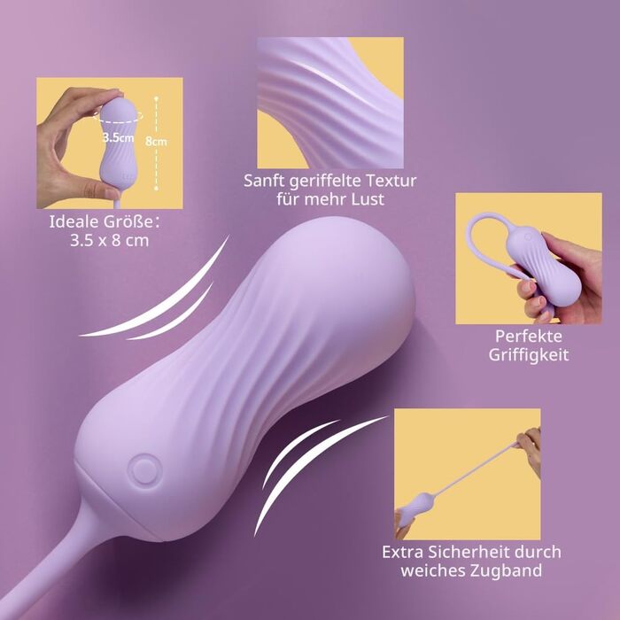 Віброяйце Seekheart 2 в 1, з додатком, 9 режимів вібрації та 360° обертання, для стимуляції клітора та G-точки