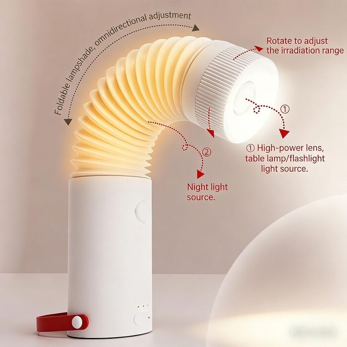 Ліхтар для кемпінгу, акумуляторний світлодіодний ліхтар ємністю 4000 мАг з висувною конструкцією та освітленням 360 з можливістю заряджання для кемпінгу, походів, надзвичайних ситуацій, відключення електроенергії, білий