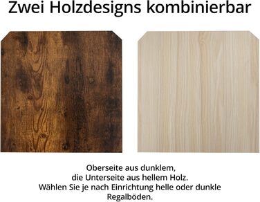 Дизайнерська полиця для зберігання Stagecaptain Heavyrack - Окремостояча полиця для кухні, комор, вітальні та офісу - Полиця для зберігання з 5 полицями зі світлого або темного дерева - Полиця промислового дизайну - Чорна