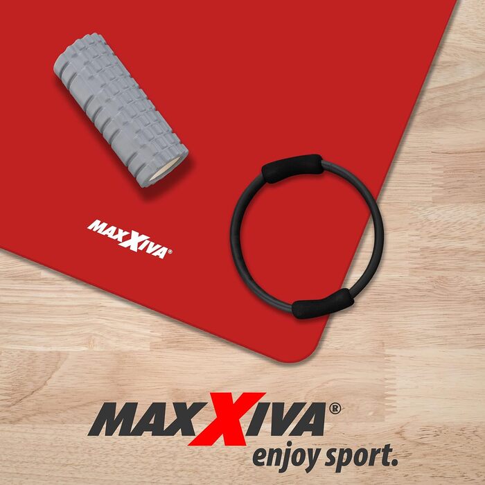 Килимок для йоги MAXXIVA - 190x60x1,5 см або 190x100x1,5 см, з ременем для перенесення, не містить фталатів, не ковзає, вибір кольору - гімнастичний килимок, килимок для фітнесу, спортивний килимок, тренувальний килимок, килимок для вправ (190x100 см, чер