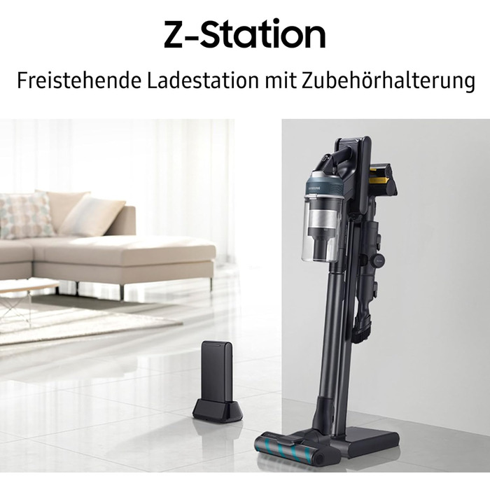 Акумуляторний пилосос Samsung Jet 95 Akku PetPRO, 210 Вт, вкл. запасний акумулятор, автономну зарядну станцію Z-Station та інші ак