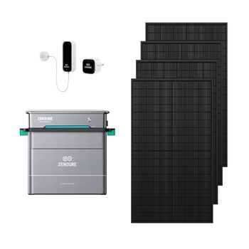 Балконна електростанція Zendure з накопичувачем, Hyper 2000 з сонячною потужністю 1800 Вт, зарядкою змінного струму 1200 Вт, вихідною потужністю 1200 Вт, вбудованими мікроінверторами, TOU, 1920 Втгод, двостороння сонячна панель 1720 Вт, з інтелектуальним 