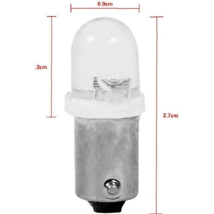 Мм Білий 8000K 12V 0.02A 20LM T11 T4W Ba9S H6W 1895 1SMD Turn 20 шт., 27 * 9