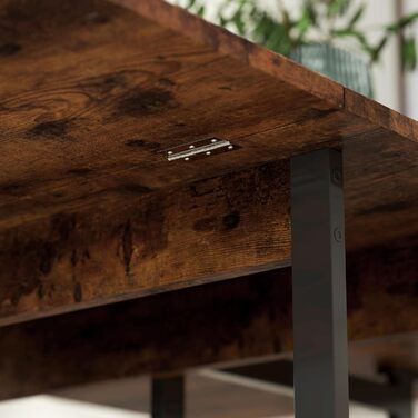 Розкладний обідній стіл, Кухонний стіл для 2-4 осіб з 2 відкритими полицями, Розкладний обідній стіл на колесах для невеликих приміщень, Їдальня, Кухня, 133,4 x 80 x 75 см, Колір рустик-коричневий