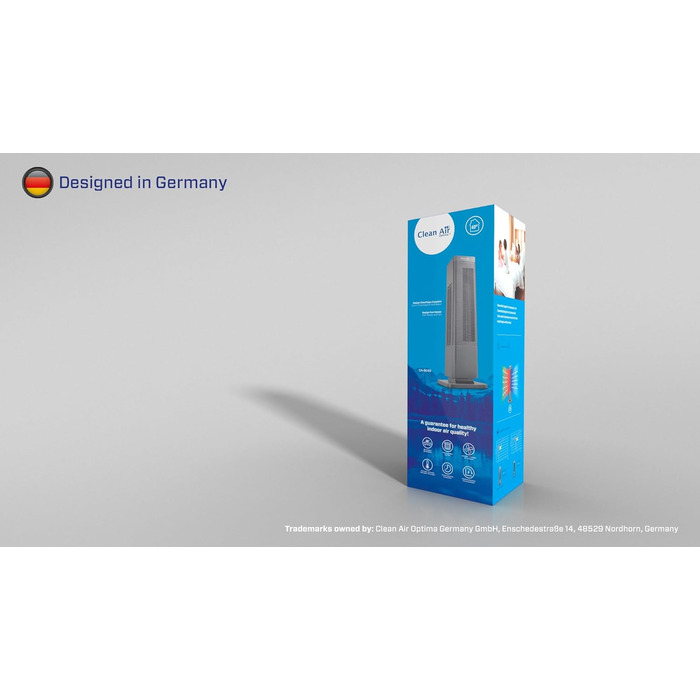 В-1 Дизайнерський вентилятор-обігрівач - Обігрів та охолодження - Обігрів 1000/2000 Вт - Цифровий термостат 15-35C - Коливання 80 - Підходить для приміщень площею до 40 м/100 м Сірий, 904G Smart - 2-