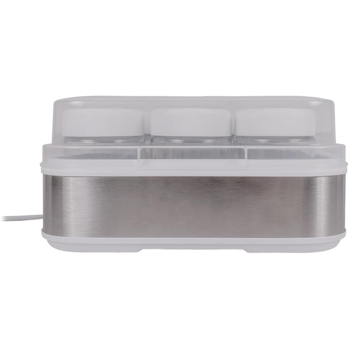 Йогуртниця Steba, функція таймера з кінцевим вимикачем для ідеальної консистенції, світловий індикатор роботи, LCD дисплей, 12 - скляних контейнерів для йогурту з кришкою 0,21 літра, 2,5 літра, JM 2