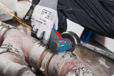 Акумуляторна кутова шліфувальна машина Bosch Professional 12V System GWS 12V-76 (у комплекті 2 відрізні круги Expert for Inox, 1 т