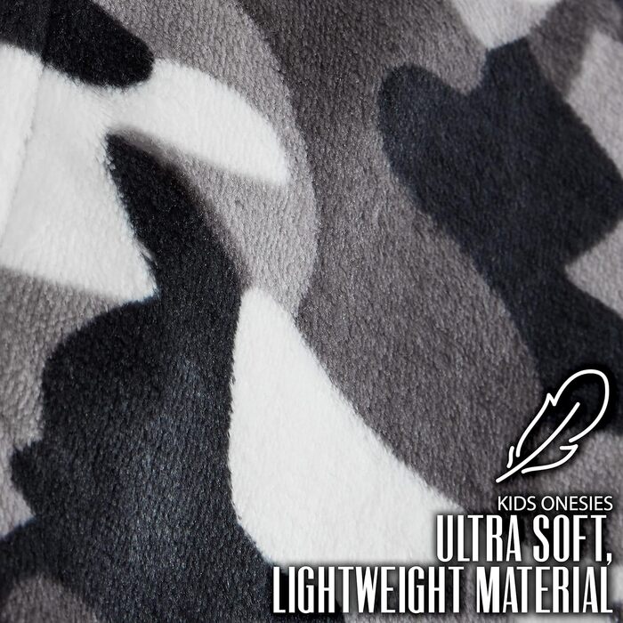 Дитячий флісовий комбінезон CityComfort Onesie, піжама для хлопчиків і дівчаток, надзвичайно м&39який, цільний, на все тіло, піжамний комбінезон, піжама-ромпер, 7-14 років, 11-12 років, сірий, арктичний