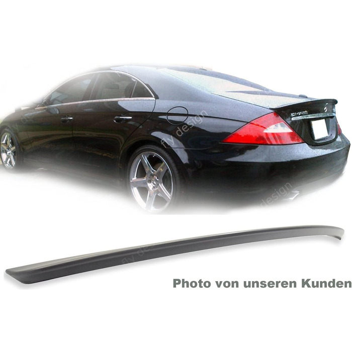 Задній спойлер підходить для Mercedes W219 / C219 CLS, заднє крило, кромка спойлера для тюнінгу автомобіля, пофарбована в колір A-Still, ABS пластик, Obsidian Black 197, 70188
