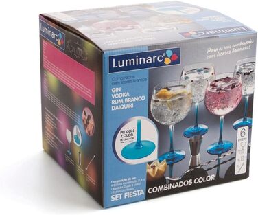 Набори посуду Luminarc Fiesta Combinados, скло, прозоре, набір для джину, 6 предметів