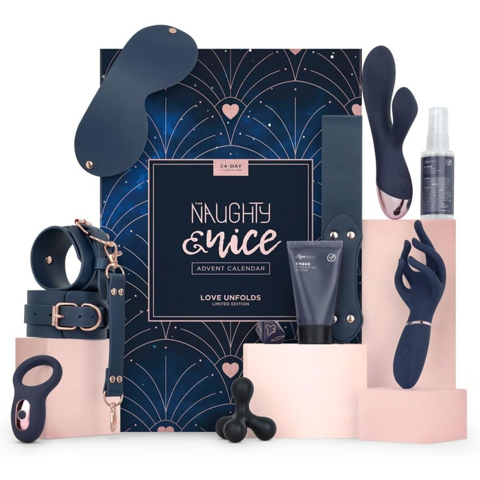 Еротичний адвент-календар LOVEBOXXX Naughty & Nice 2025, 24 інтимні сюрпризи для дорослих