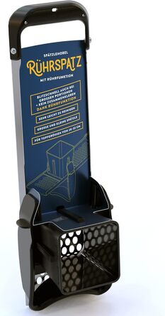 Слайсер Rhrspatz з нержавіючої сталі Spaetzle з функцією перемішування, дуже великий контейнер для тіста, готуйте шпецле в 4 рази