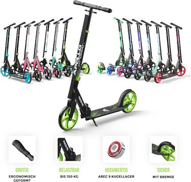 Колесний самокат Apollo XXL - міський самокат Phantom Pro Складаний міський самокат для дітей Регульований по висоті, педальний са