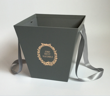 Подарункова коробка UFO W9221 GREY BOX Flowers (6885159)