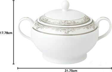 Супниця Lorenzo Import S-22 Juliette, порцеляна, срібло